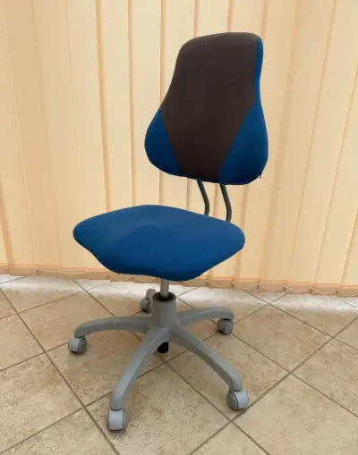 Dětská rostoucí židle Fuxo V-line - modrá/šedá