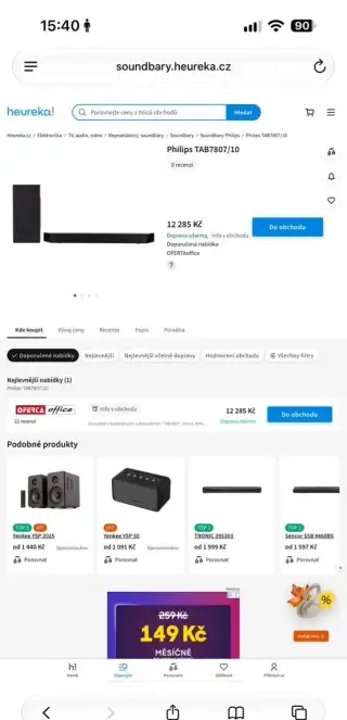 Philips soundbar tab7807/10