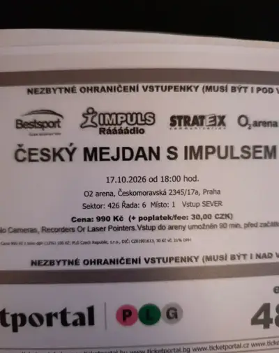 Lístky na koncert Český mejdan s Impulsem