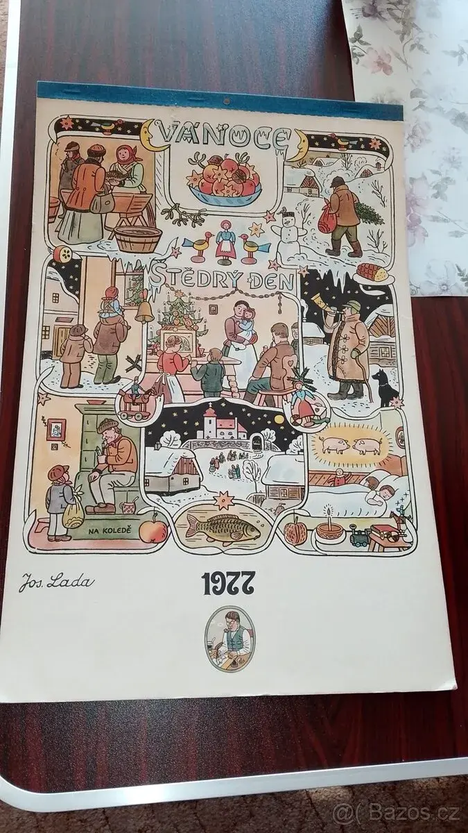 Kalendář Josef Lada 1977 jako nový 800
