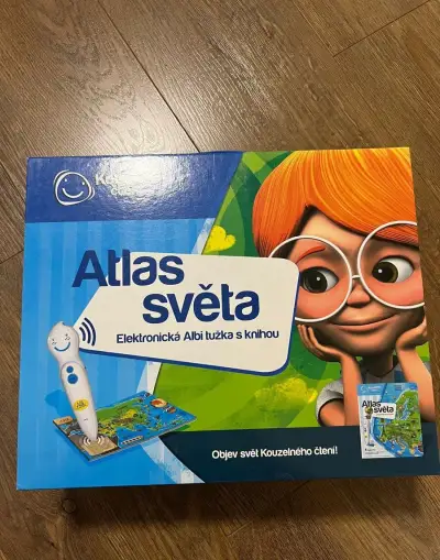 Atlas světa s elektronickou tužkou