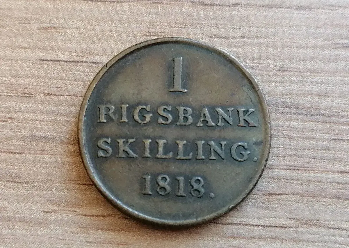 1 Skilling 1818 Dánské království mince Dánsko Skandinávie