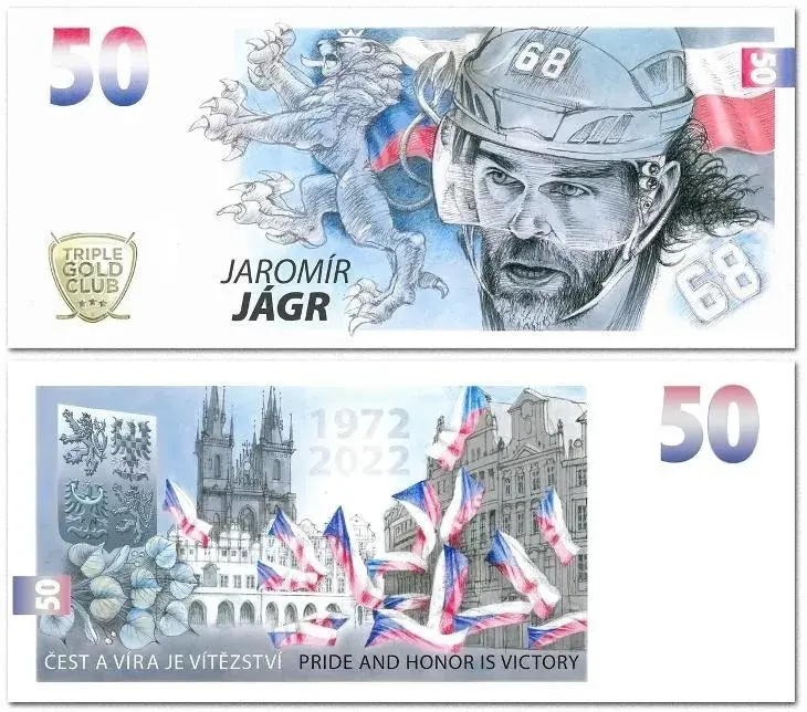 Bankovka Jaromír Jágr 50