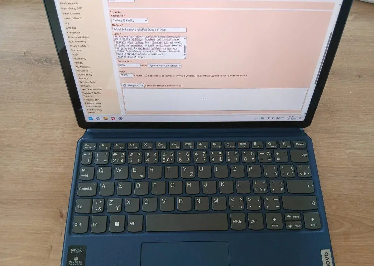 Tablet 2v1 Lenovo IdeaPad Duet 3 11IAN8