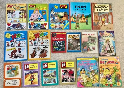 Komiksy pro děti (Pif, Tintin, HOP, IS, Regina,.)