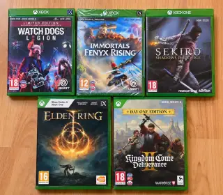 5× hra Xbox Series X / One – Elden Ring, Sekiro, KCD 2.