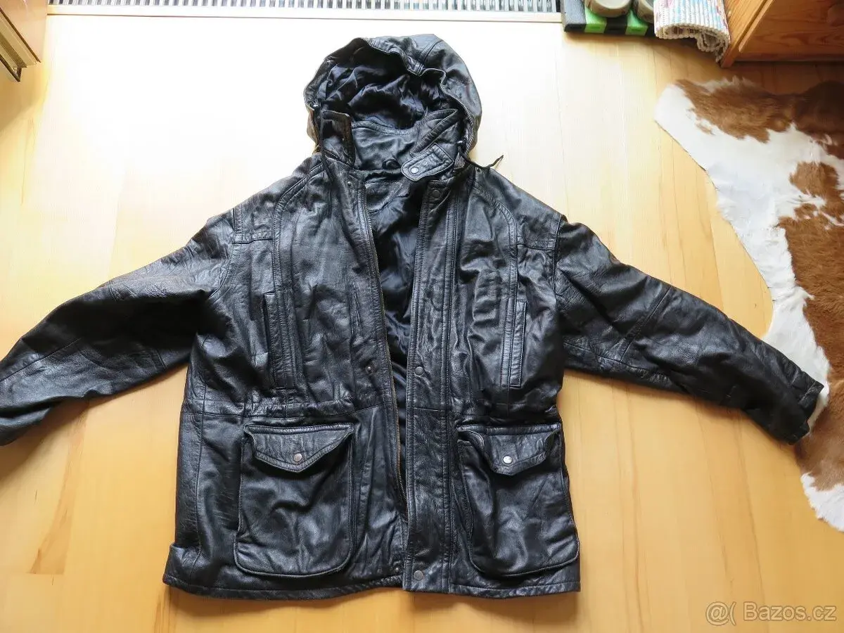 parker kožený American Armor vel XXL-obnošený-trhlý viz foto