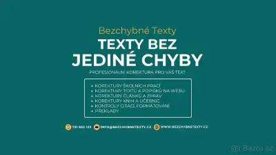 Korektura odborných textů, úprava a doplnění citací
