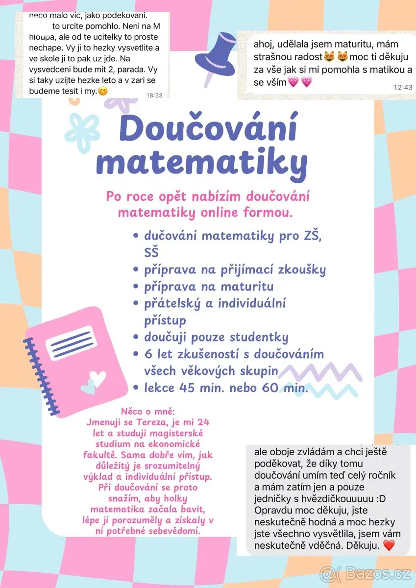 Doučování matematiky ONLINE
