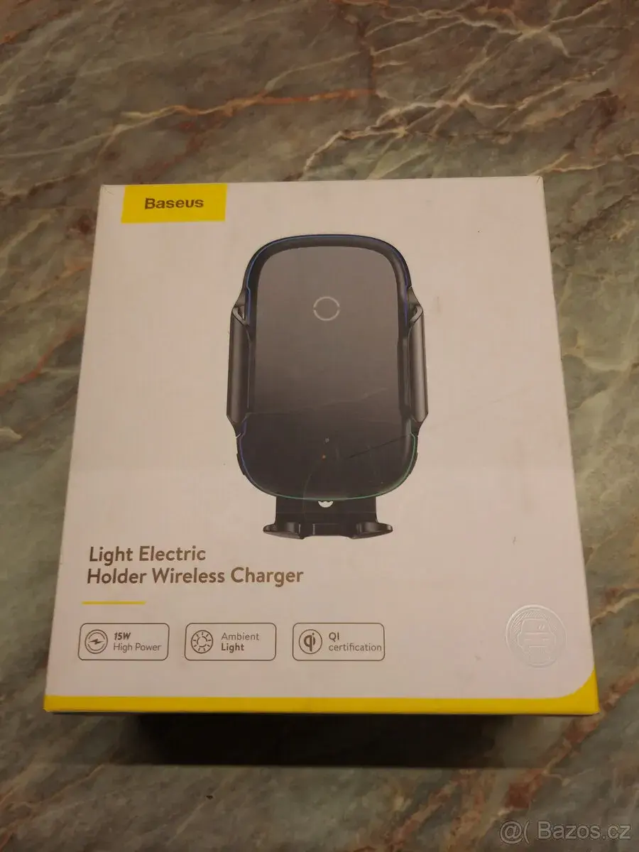 Baseus Light Electric držák s bezdrátovým nabíjením do auta