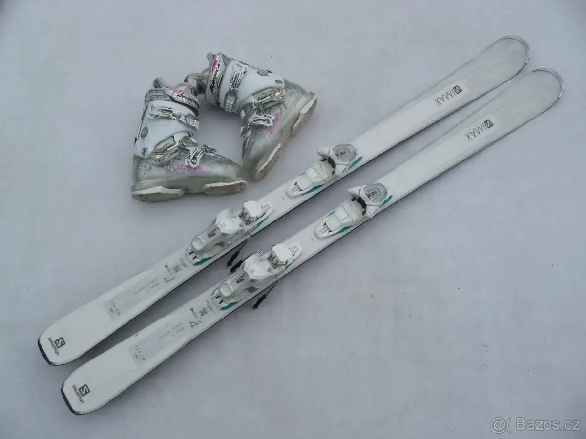 Lyže SALOMON - 155 cm + boty Nordica 39,5eu - damsky set