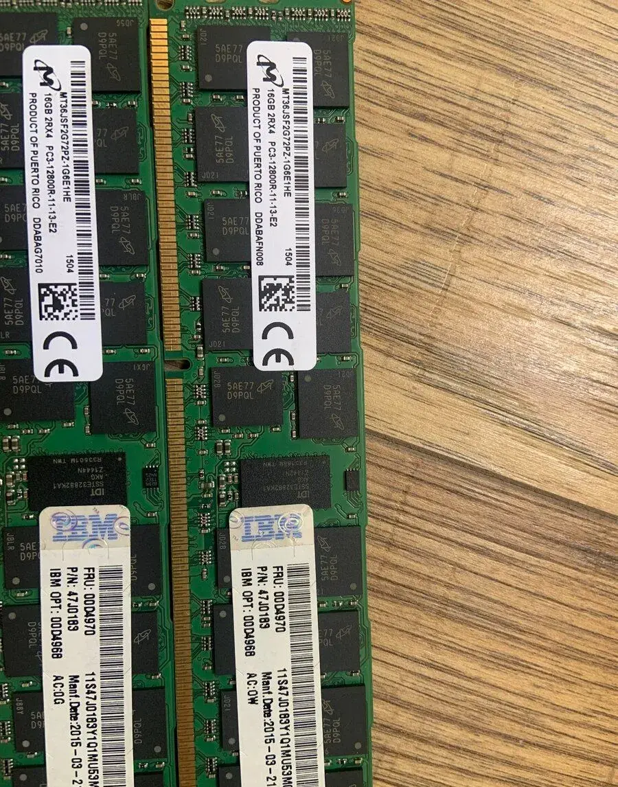 Server RAM 64GB (4x16GB) DDR3 ECC Reg PC3-12800R –IBM/Lenovo