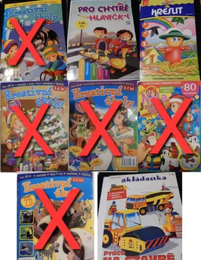 Dětské a kreativní knihy a samolepky