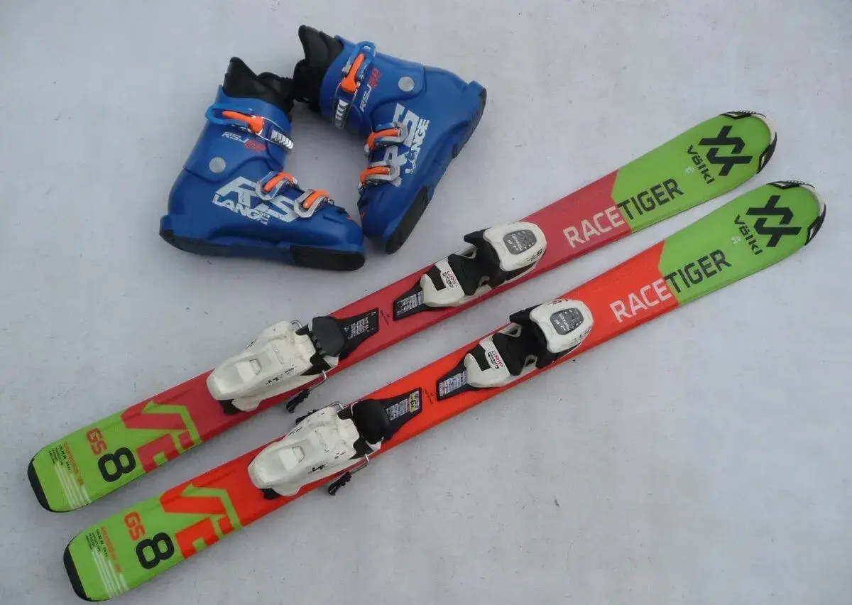 371. Detske lyže VOLKL - 100 cm + boty LANGE 32,5 eu - SET