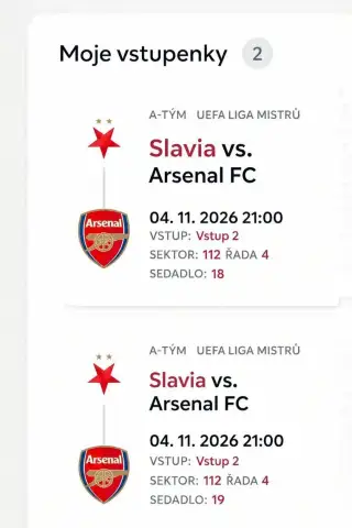 SLAVIE PRAHA VS ARSENAL FC