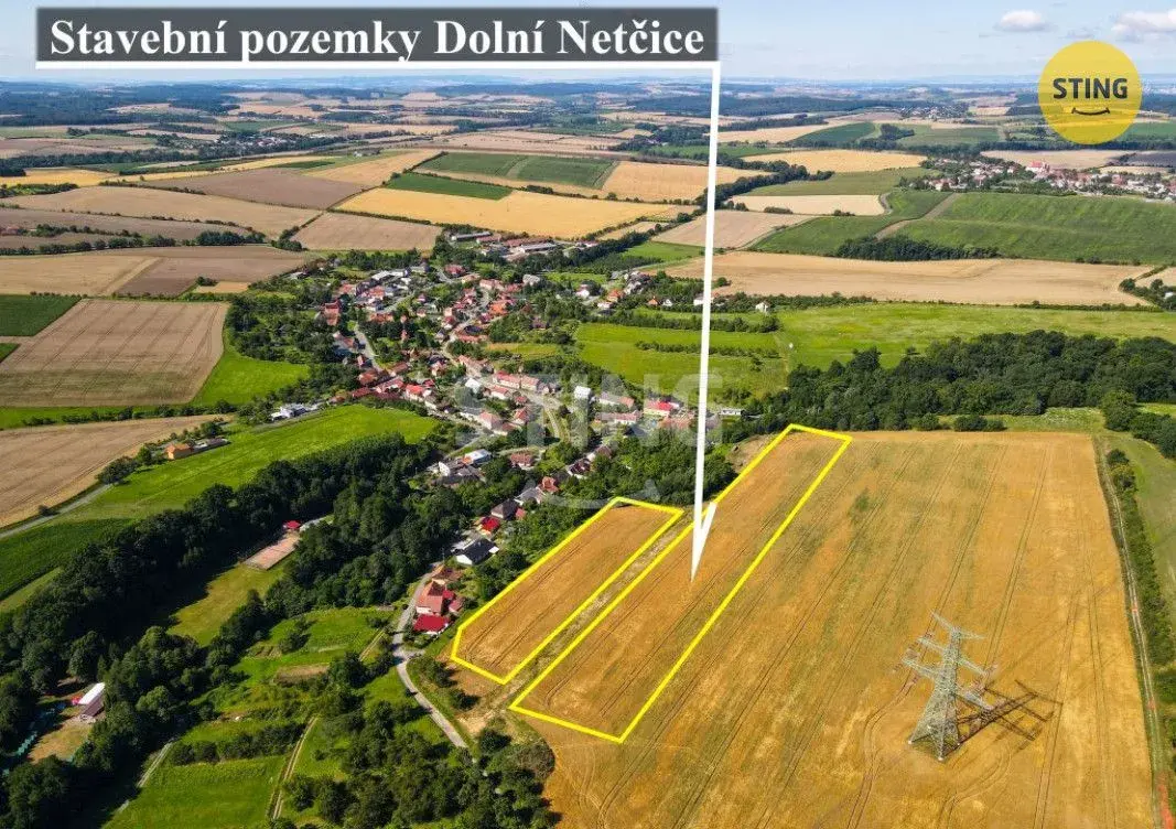 Prodej stavebních pozemků v Dolní Nětčicích 374/18, 137124