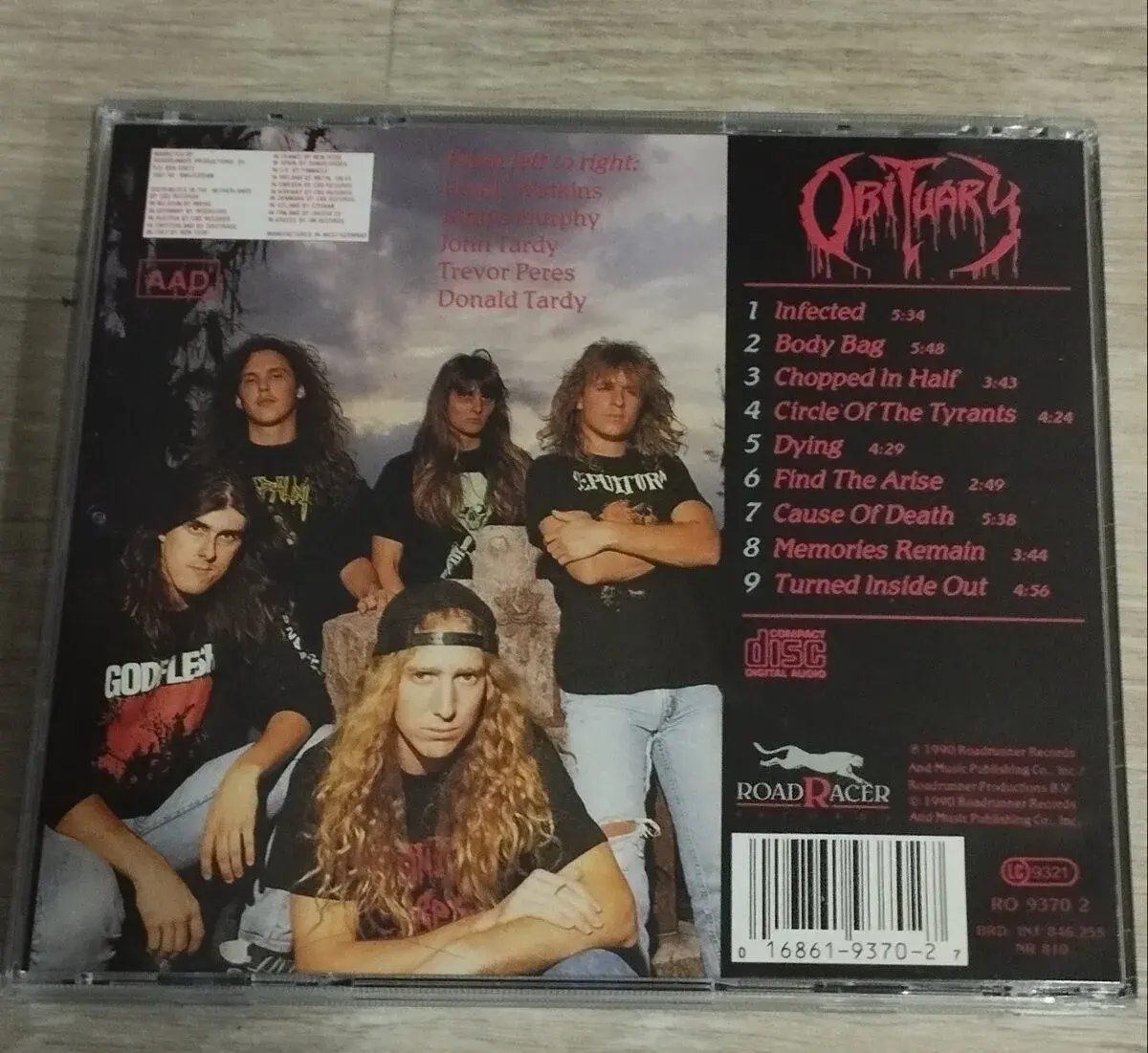 Obituary CD " Cause of death " první vydání