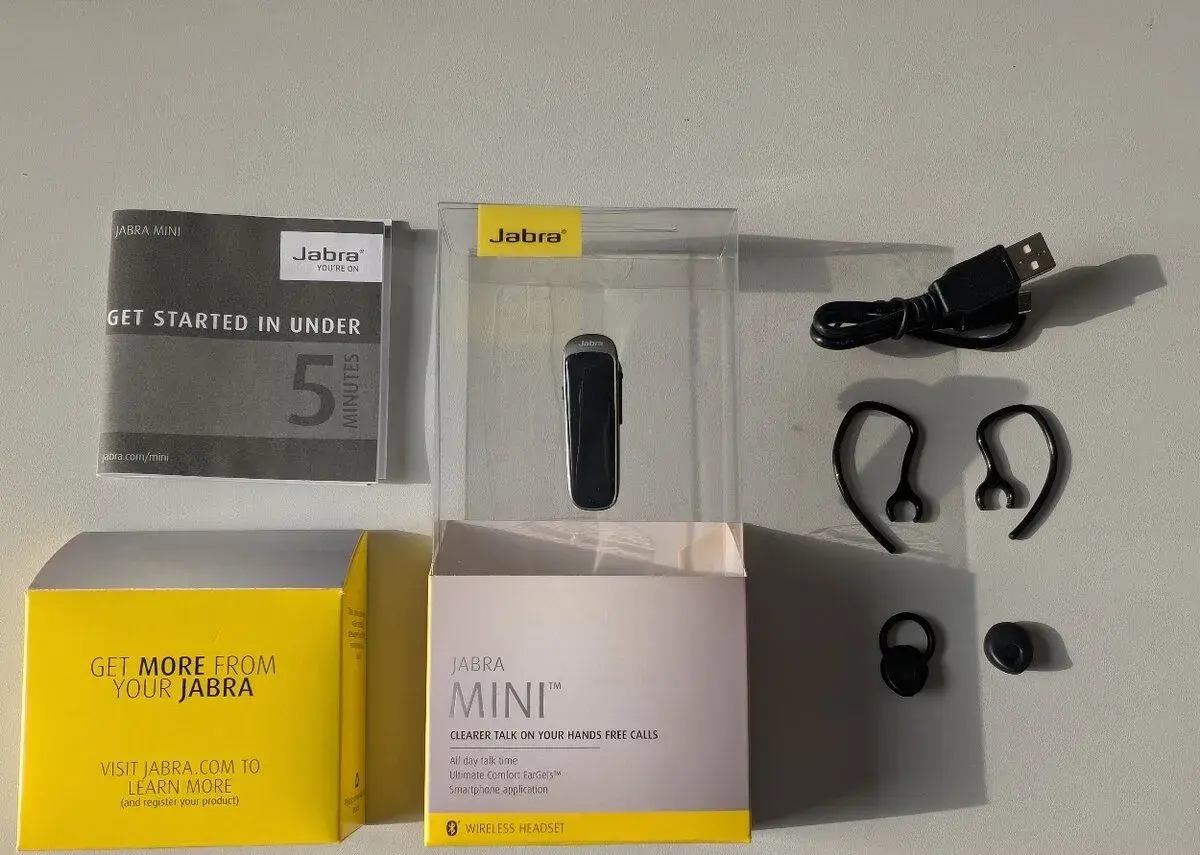 Bluetooth handsfree Jabra MINI – kompletní balení