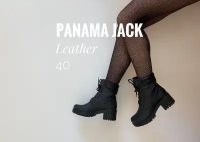 Kožené šněrovací kotníčkové kozačky Panama Jack