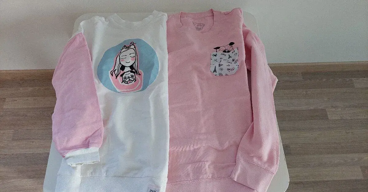 Dívčí mikiny Lucy Design - Lucy Pug, vel. S