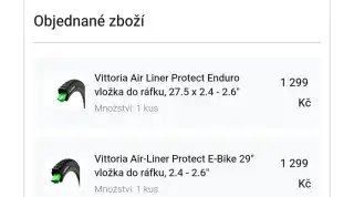 Vložka do ráfku