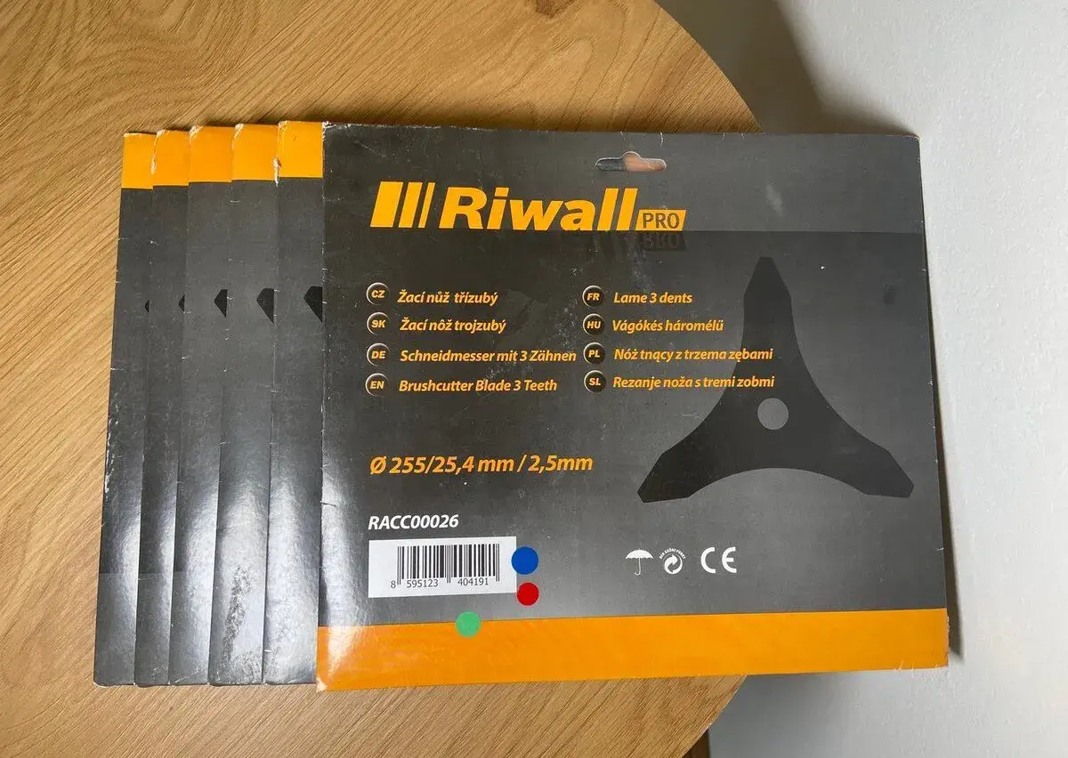 Riwall PRO RACC00026 – žací nůž 255 mm / 25,4 mm, nový