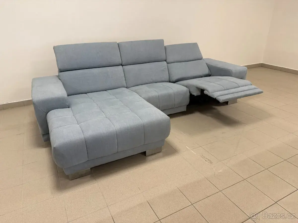 Rohová sedací souprava, elektrické polohování-NEPOUŽITÁ