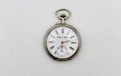 Starožitné dvouplášťové stříbrné hodinky Chablonen Watch