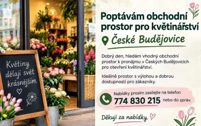 SCHANIM obchodní prostor pro květinářství