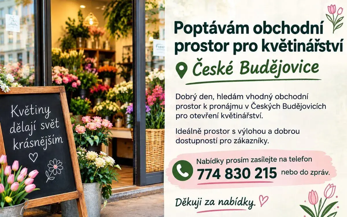 SCHANIM obchodní prostor pro květinářství