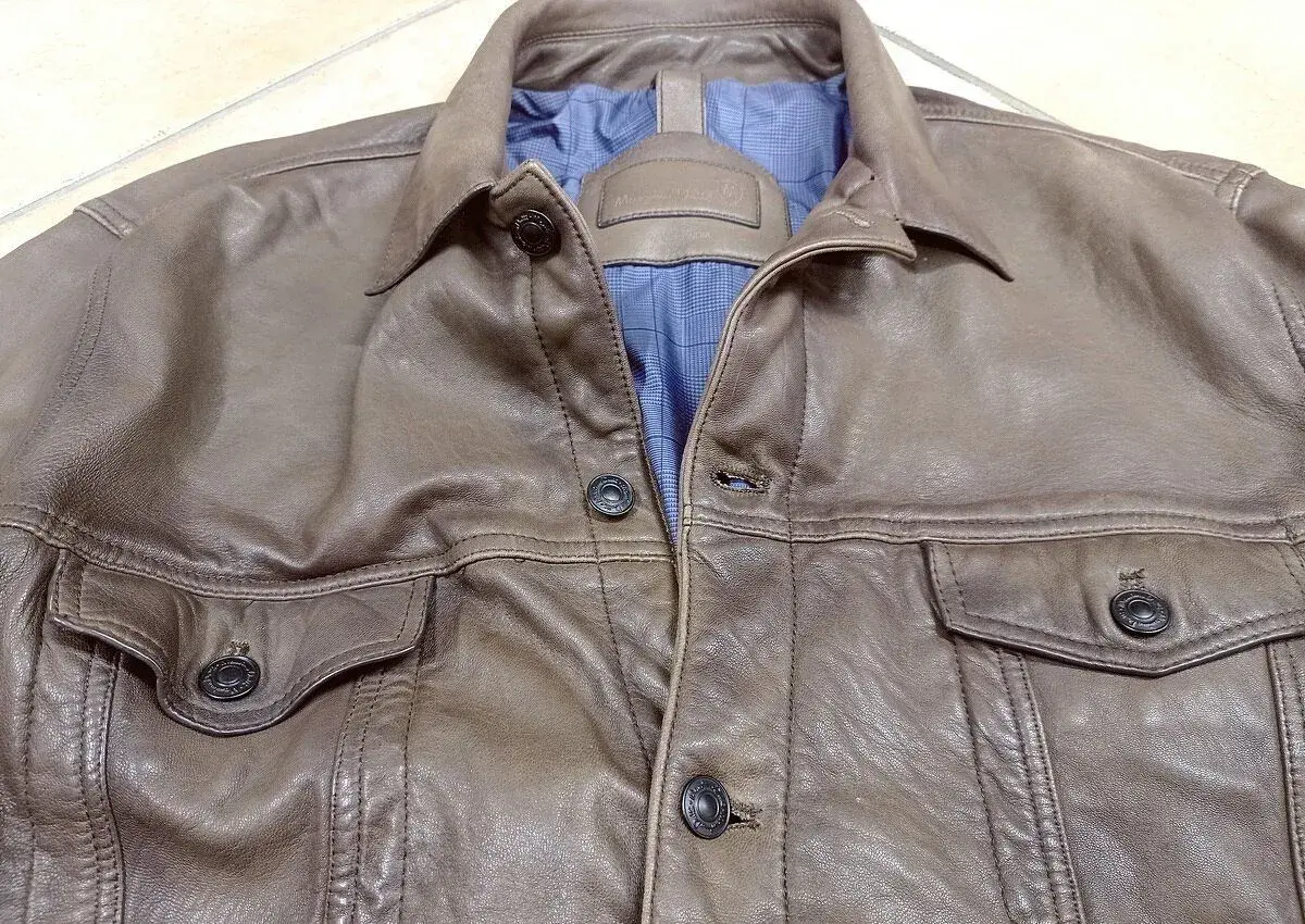 Kožená bunda Massimo Dutti - XL - jako nová