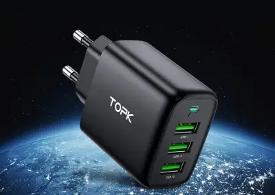NOVÁ nabíječka TOPK se 3 porty 3x USB USB-A, síťový adaptér