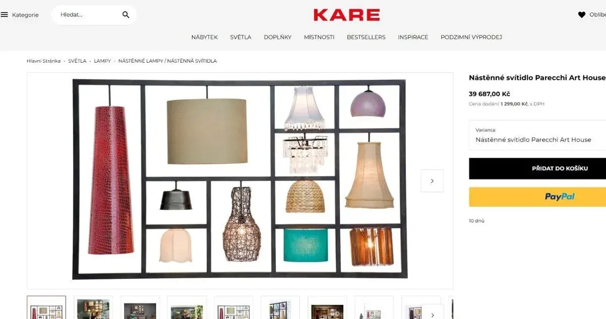 Designový nástěnný lustr KARE DESIGN Parecchi Art House