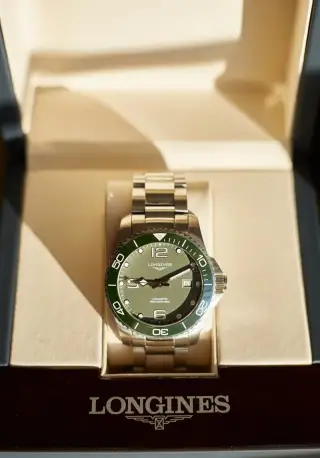 Longines HydroConquest 41mm Green Ceramic - full set