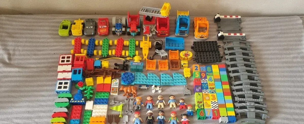 LEGO DUPLO 3,2 kg AUTA CARS ŽELEZNICE FIGURKY VIZ FOTO