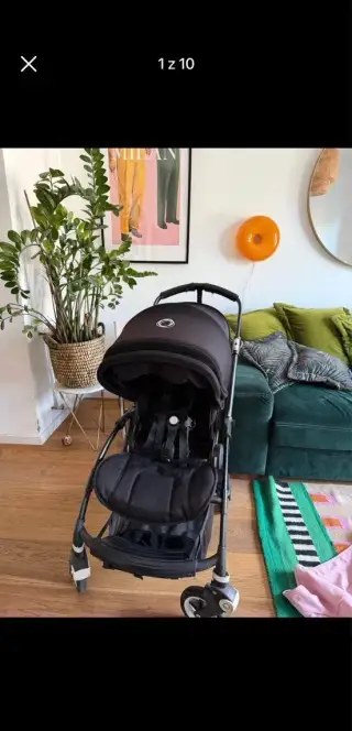 Kocarek Bugaboo Bee 5 – černý + růžový a béžový set