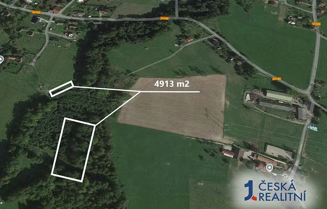 Les 4 913 m², Podíl 20 % o výměře 983 m²