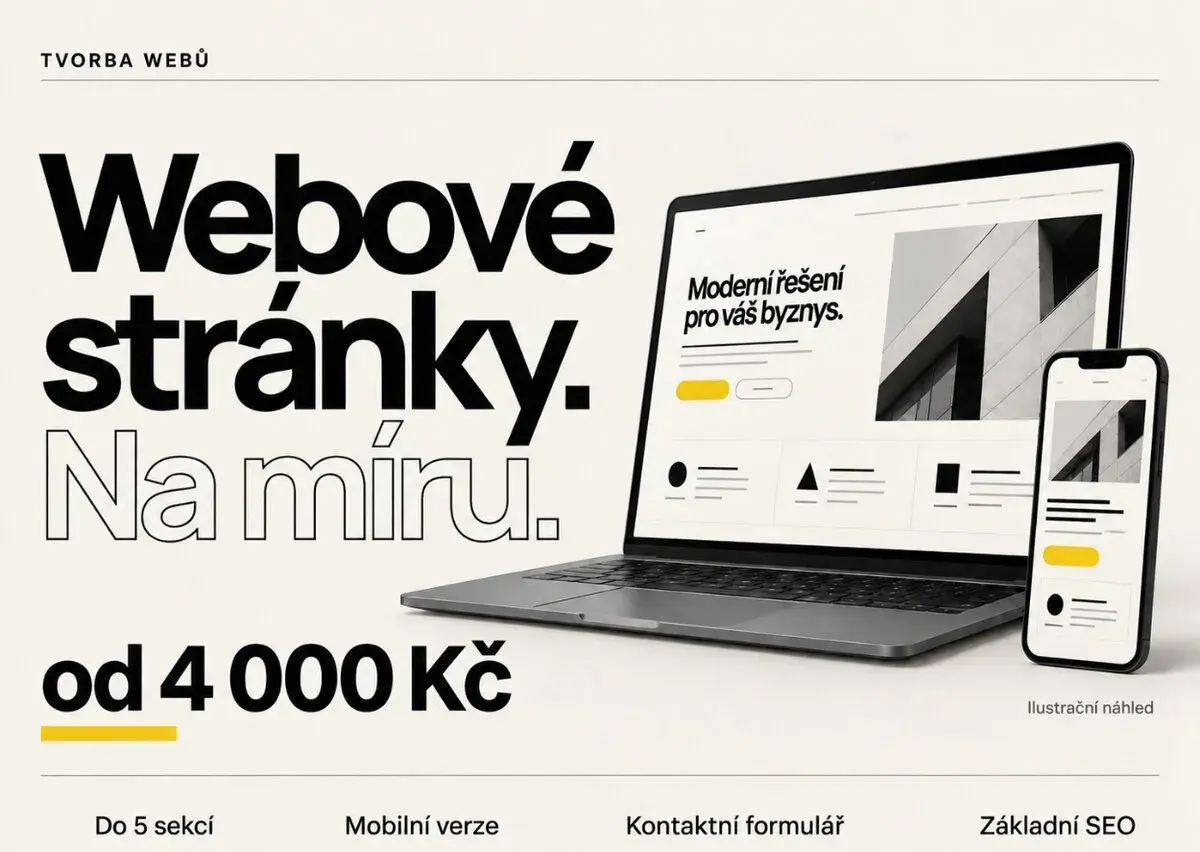 Tvorba webových stránek od 4 000 Kč včetně SEO