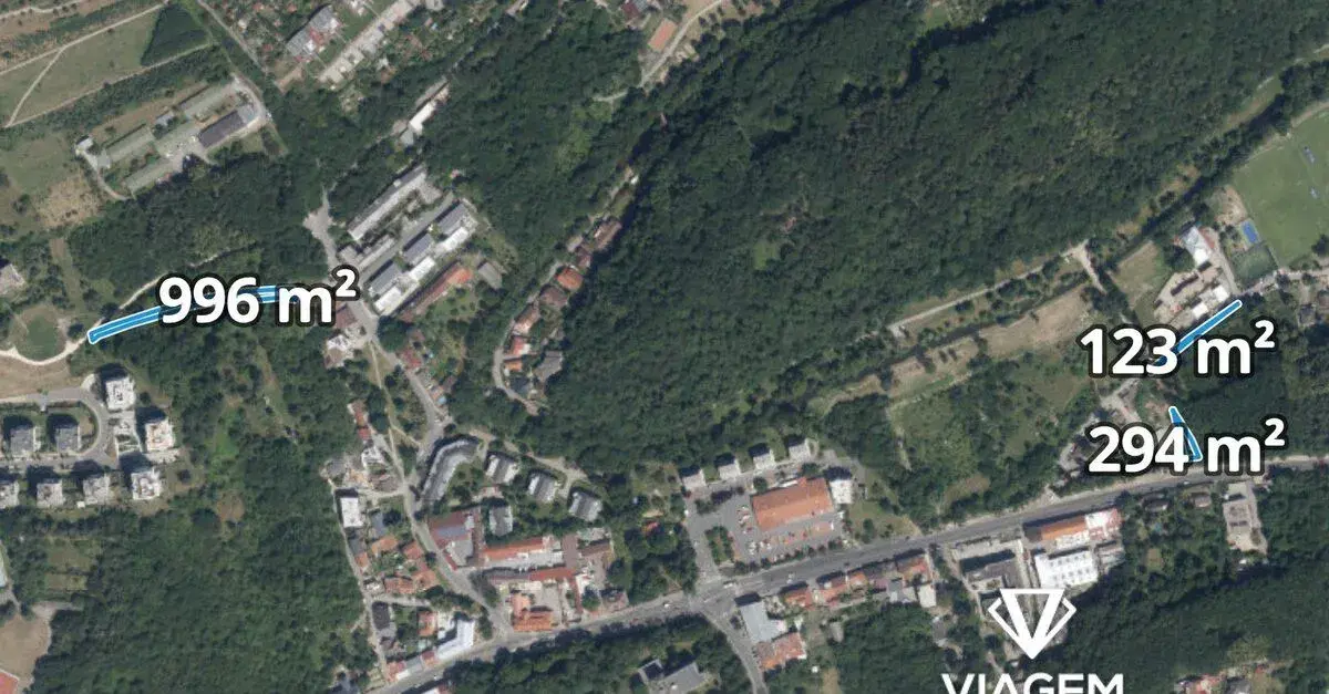 Les 1 413 m², Podíl 17 % o výměře 223 m²