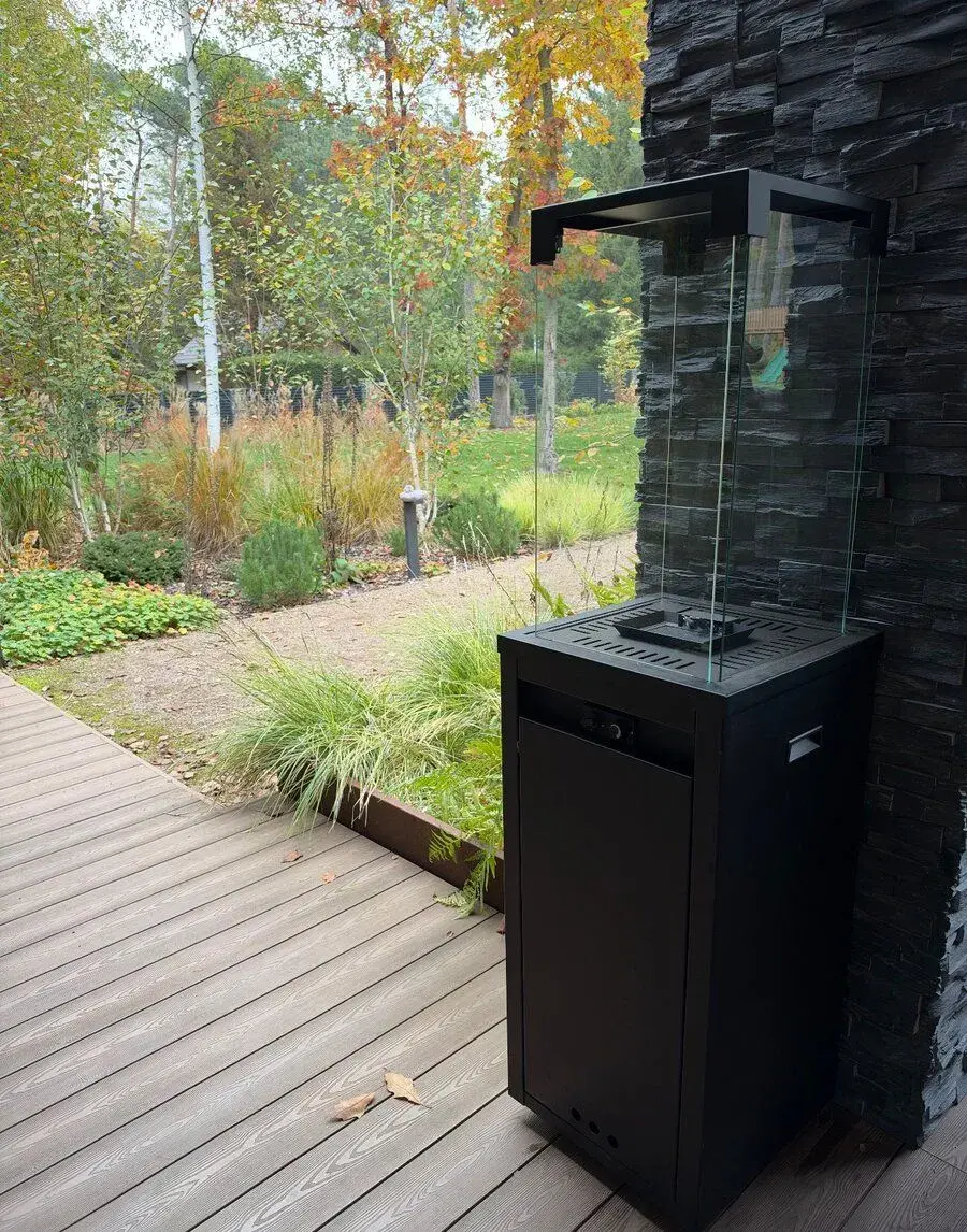 Venkovní plynový ohřívač KRATKI PATIO LIGHT - černý