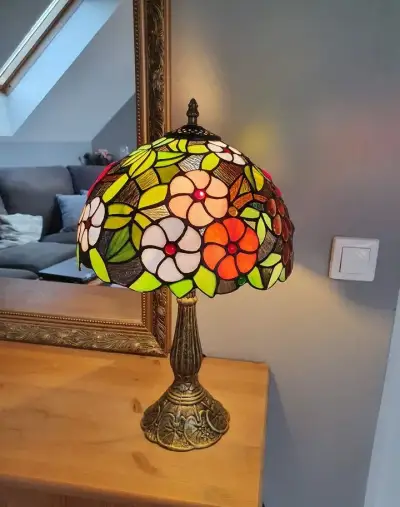 Vitrážová lampa VELKÁ - Tiffany styl