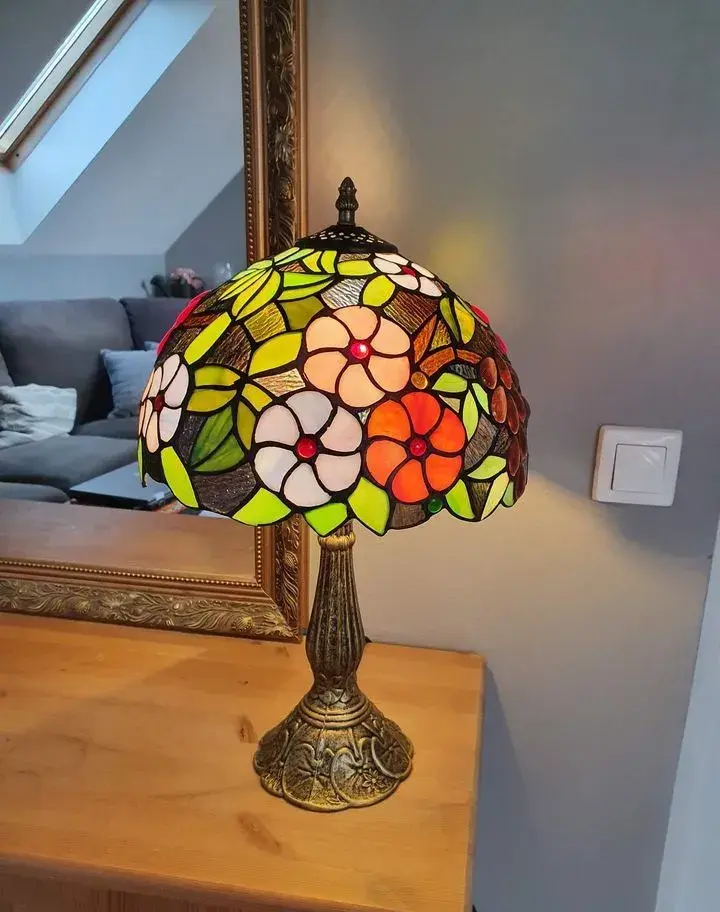 Vitrážová lampa VELKÁ - Tiffany styl