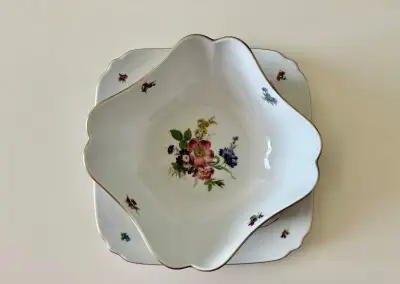 Porcelánová čtvercová mísa - Dubí / Harmonie - Házenka
