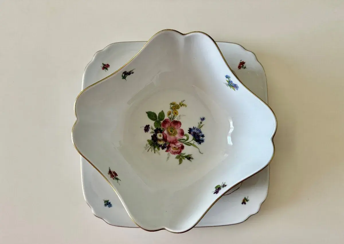 Porcelánová čtvercová mísa - Dubí / Harmonie - Házenka