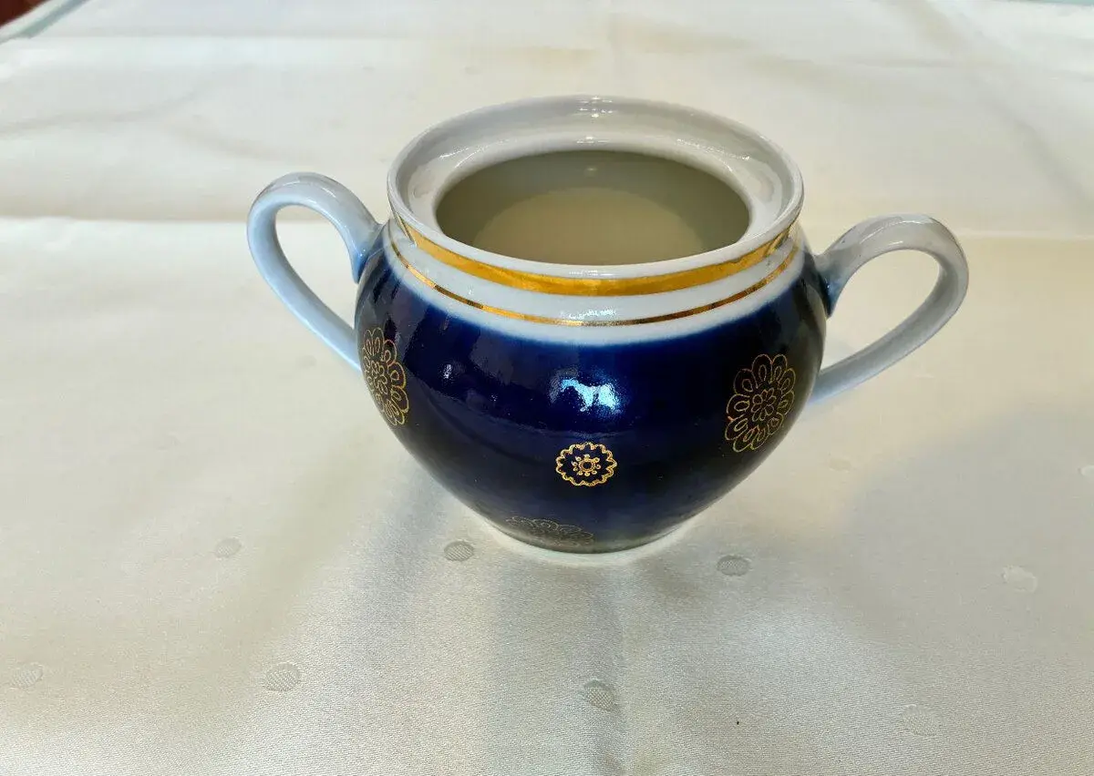Cukřenka porcelánová, kobaltová