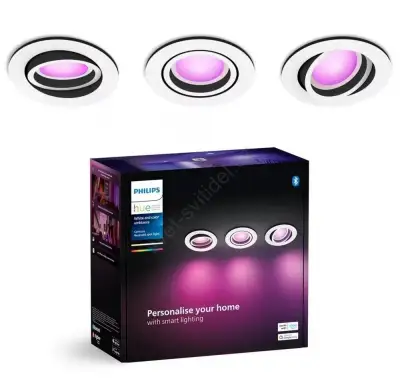 3x Bodové světlo Philips hue white and color Centura GU10