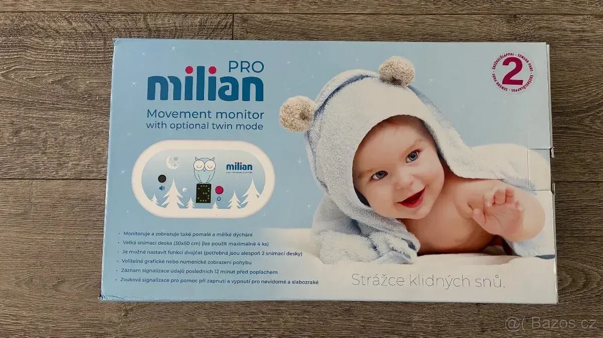 Monitor dechu Milian PRO 2 se dvěma sens.podložkami v záruce