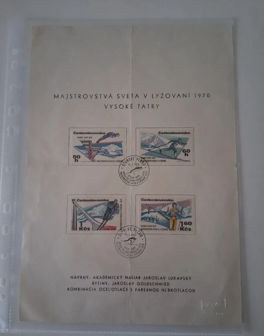 Pamětní list Mistrovství světa v lyžování 1970