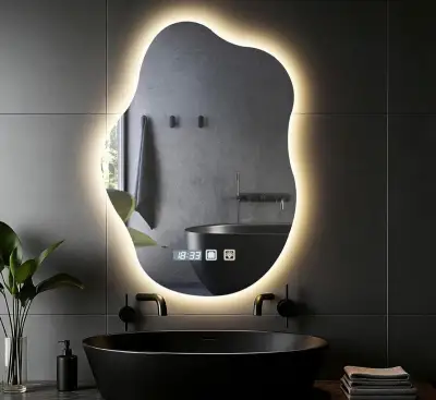 Nové Koupelnové LED zrcadlo s motivem obláčku 70 × 50 cm