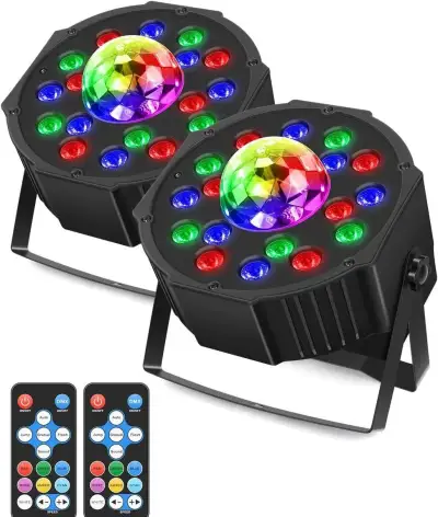 MOSFiATA 2 v 1 RGB LED reflektor a disko koule sada 2 kusů